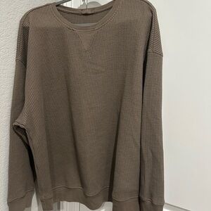 nuuds Women’s Mocha Waffle Knit Crewneck